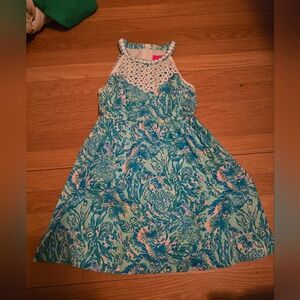 Lilly Pulitzer Girls Kinley Dress in Coral of the Story Sz 10